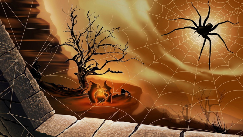 motion, long exposure, digital art, Trees, plant, architecture, spider, glowing, window, no people, fire, night, witch, 1080P, beauty in nature, illuminated