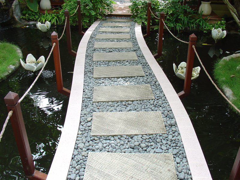 park - man made space, staircase, steinweg, solid, maldives, lake, outdoors, high angle view, growth, formal garden, water lilies, plant, reflection, pond