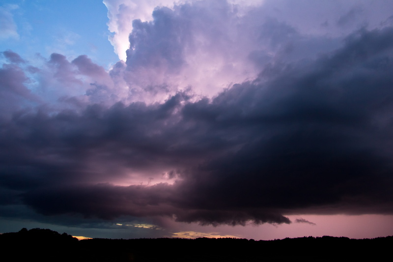 no people, silhouette, summer, storm hunting, atmosphere, sky, super cell, gewitterstimmung, environment, 4K, storm cloud, blue hour, weather mood, meteorology