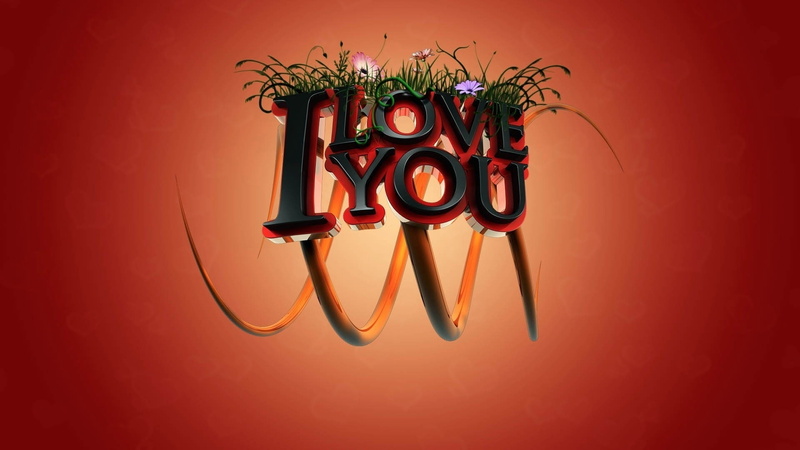 love, grass, 1080P, letters, flowers, acceptance