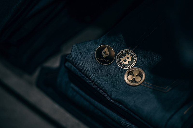 store, top, clothing, cryptocurrency, still life, textile, accepted, cryptocurrencies, coins, bag, leather, time, golden, laying, denim, jeans, technology