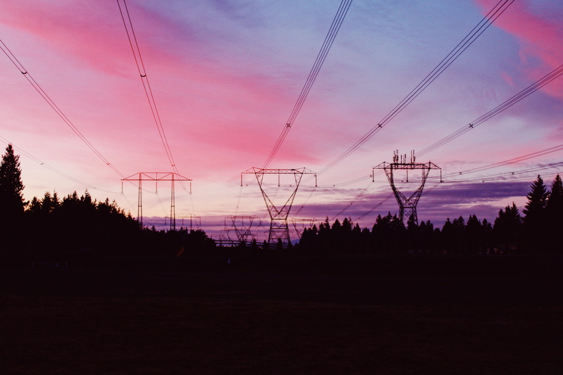 environment, george preston recreation ctr, dusk, tree, clouds, cable, fuel and power generation, connection, electricity, electricity pylon, cloud - sky