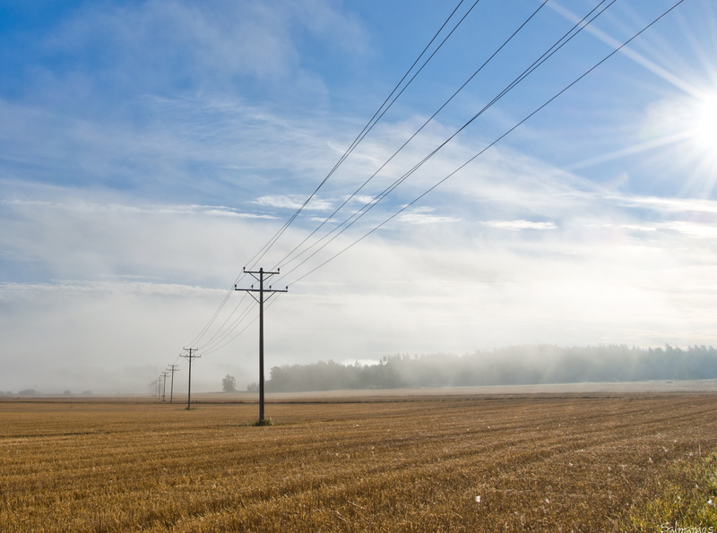 tranquil scene, cloud - sky, power supply, easternuusimaa, telephone line, Countryside, scenics - nature, liljendal, Southern, agriculture, Country, Barn