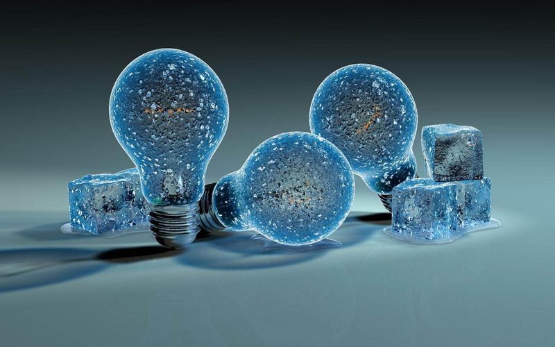 light, blue, bulbs, iced, ice, 1080P, cool