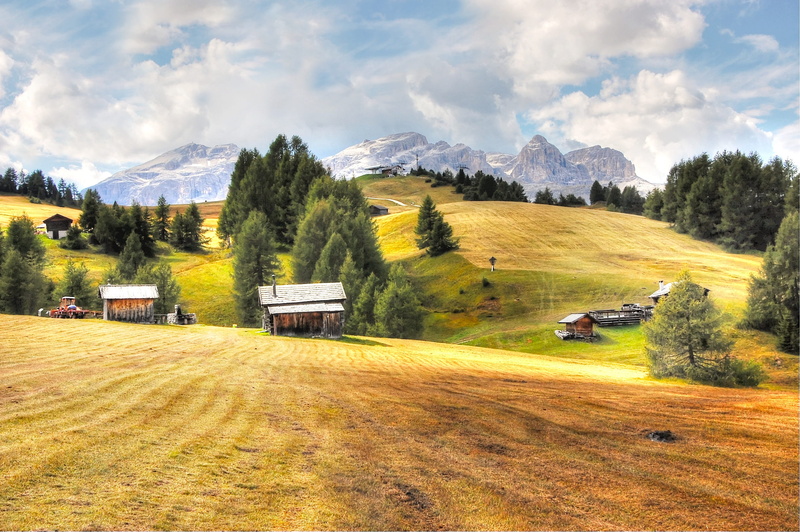architecture, 2K, landscape, sky, outdoors, nature, scenics - nature, plant, sunny day, hike, beauty in nature, mountain, summer, vacations, enjoy, dolomites