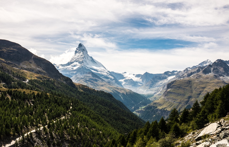 beauty in nature, outdoors, no people, scenic, european Alps, pine tree, landscape, snowcapped mountain, scenics, high, altitude, glacier, environment