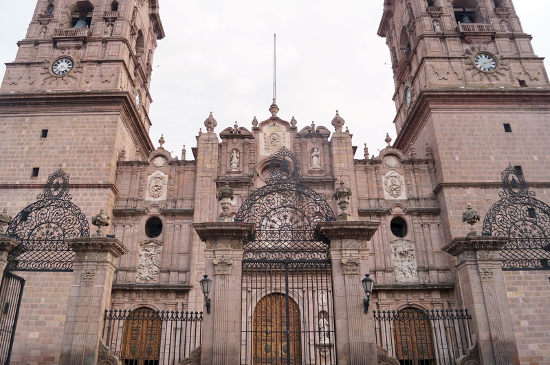 historic centre, architecture, facade, historic buildings, no people, morelia, cathedral, tourism, the past, bell tower, tower, city, 4K, baroque building