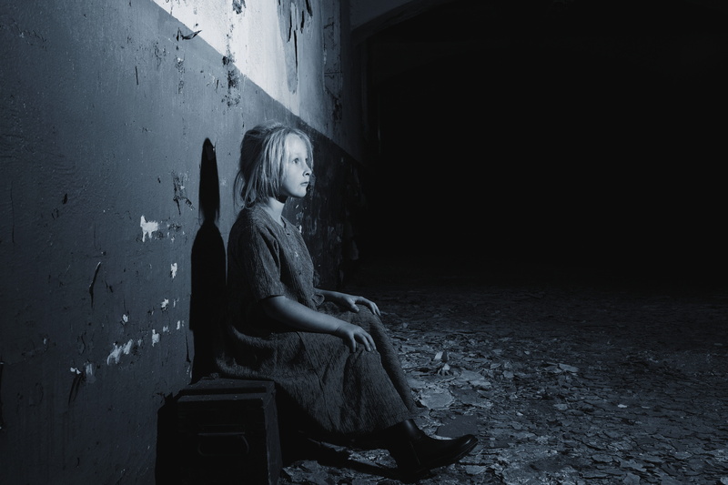 child, spooky, abandoned, statue, person, depression - sadness, religion, emotion, expression, one person, art and craft, one, architecture, loneliness