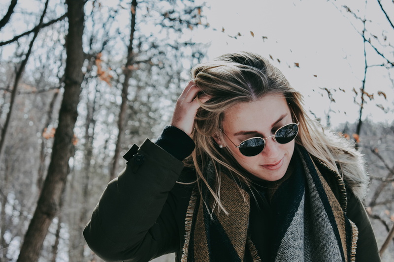 winter, people, blond Hair, lifestyles, 5K, jacket, color Image, clothing, sunglasses, one woman only, portrait, outdoors, one Person, women, cold - Temperature