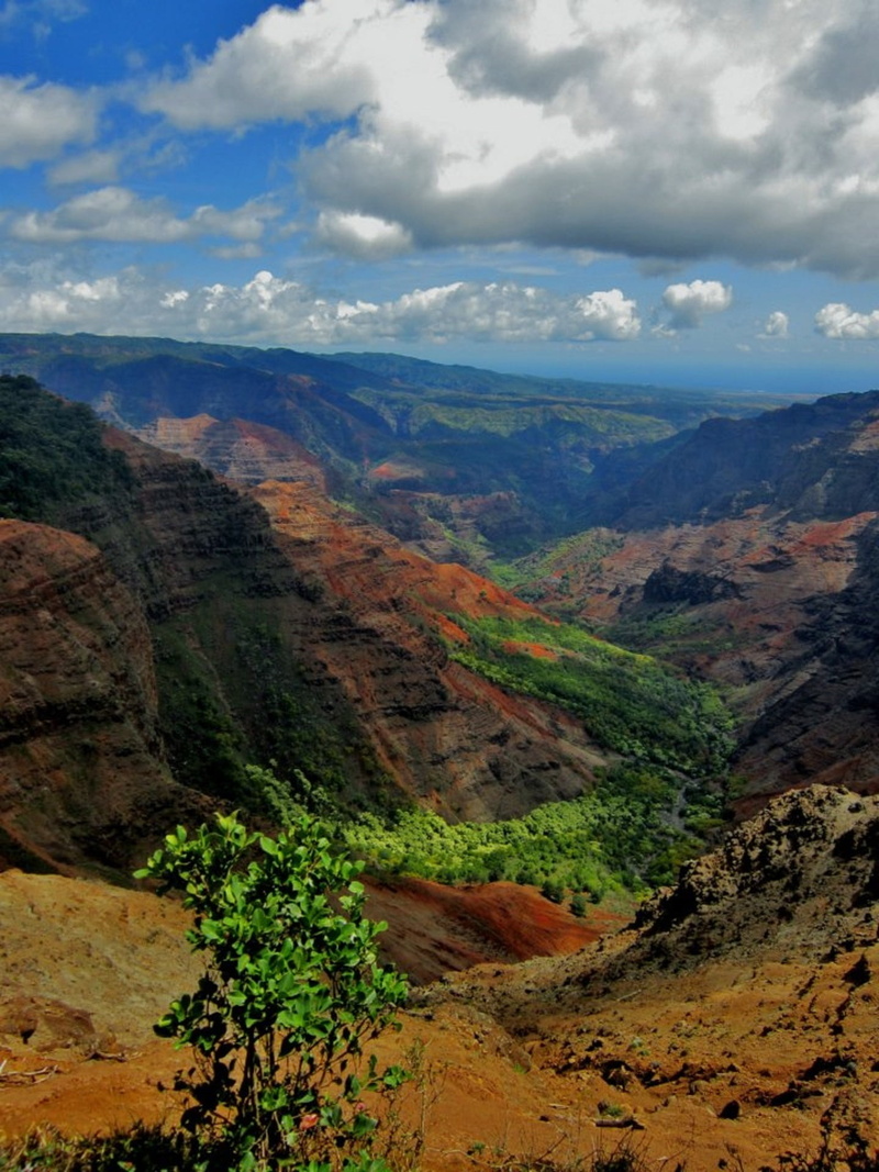environment, physical geography, scenics - nature, non-urban scene, cloud - sky, sky, beauty in nature, rock, napali coast, landscape, waimea canyon, nature
