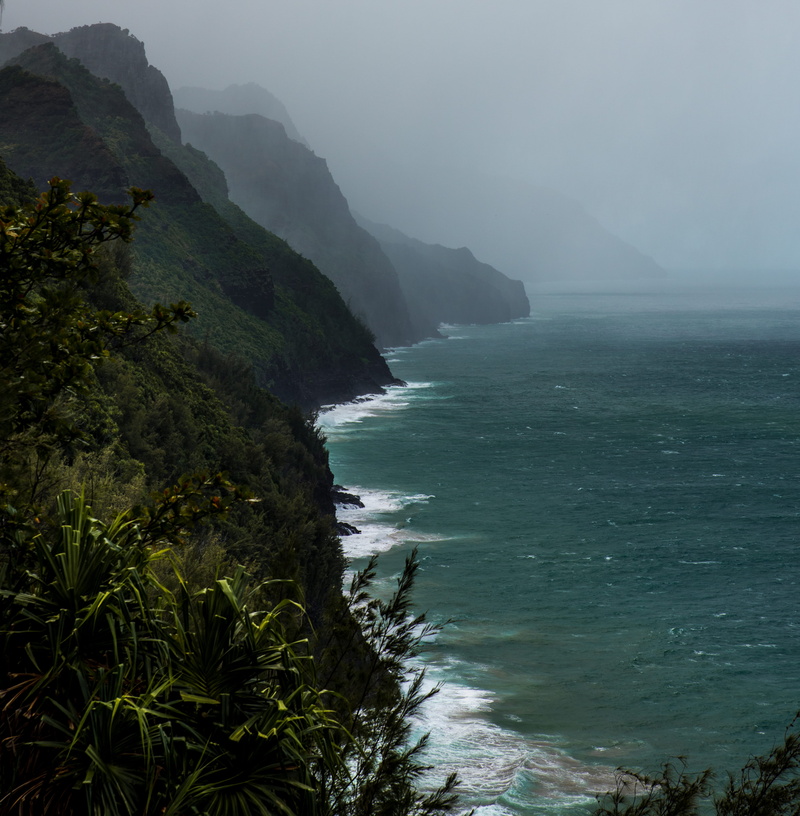 united states, beauty in nature, exotic, land, clouds, paradise, tranquil scene, plant, coastline, non-urban scene, ocean, sea, coast, mountain, beach