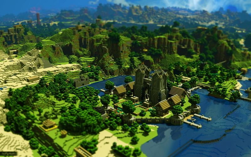 shift, hd, minecraft, 1080P, tilt, video games