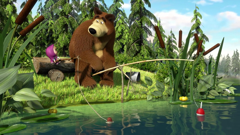 animals, funny, bear, 1080P, river, fish, fishing