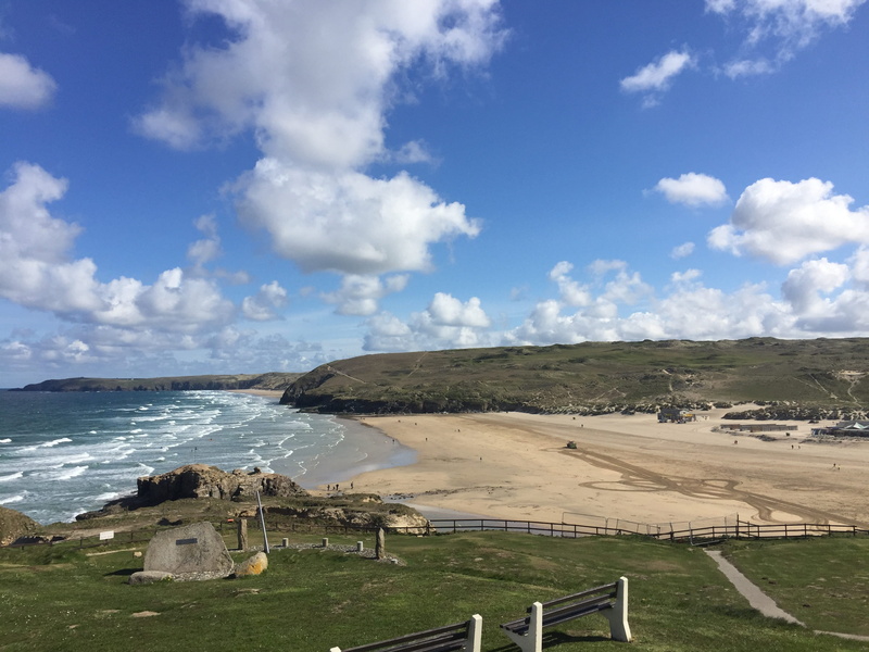 cloud - sky, Cornwall, environment, tranquil scene, Perranporth, land, water, tranquility, scenics - nature, no people, Beach, 2K, non-urban scene, built structure