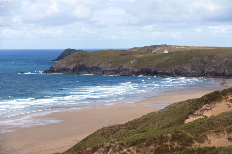 penhale sands, atlantic, outdoors, tranquil scene, seascape, beaches, clouds, beach, coast, beauty in nature, perran, cornwall, bay, horizon over water