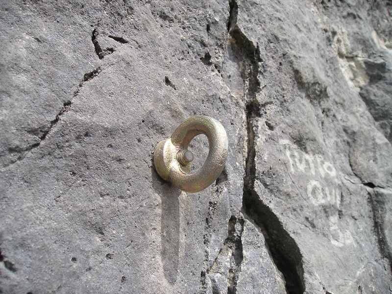 security, backup, stable, outdoors, animals in the wild, animal wildlife, eye bolt, pattern, concrete, sport climbing, climbing route, route, protection