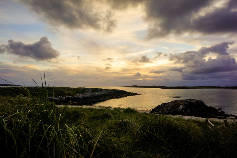 sea, no people, sunlight, 5K, tranquil scene, red sky, ireland, sky, horizon, marram grass, dusk, sunset, tranquility, nature, clouds, cloud, land, idyllic