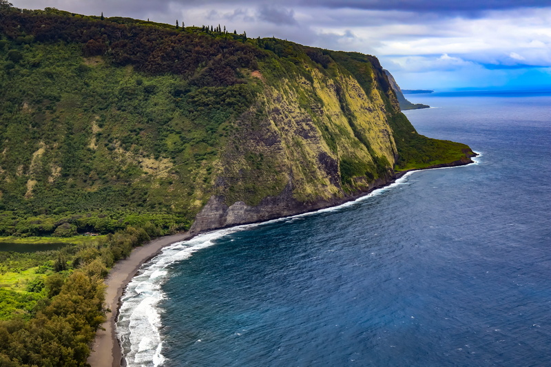 travel, non-urban scene, summer, wave, black sand, land, hawaii, panoramic, blue, panorama, sunset, coast, outdoor, atlantic, ocean, vacation, tropical
