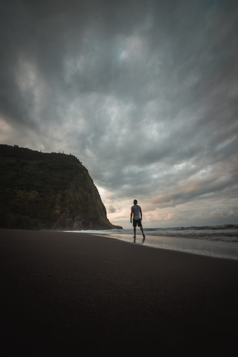 exercise, sky, sea, ocean, united states, beauty in nature, sports, nature, coast, shore, one person, working out, cloud - sky, fitness, outdoors, standing