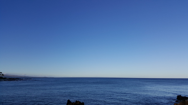sea, hawaii, idyllic, scenics - nature, no people, blue, tranquility, nature, waterfront, horizon, tranquil scene, 5K, beauty in nature, island, horizon over water