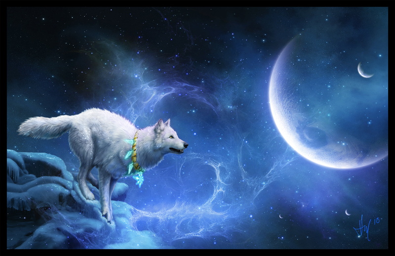 stars, 2K, planet - Space, marine, blue, white, vertebrate, fantasy, moon, illustration, cloud - Sky, night, digital composite, snow, digital, nebula