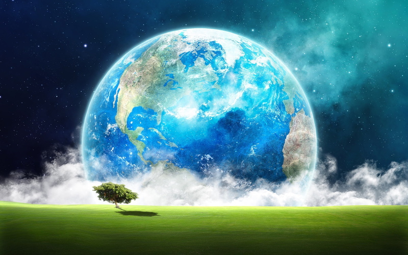 superb, space planet, planet, landscape, 2K, tree, green world, view