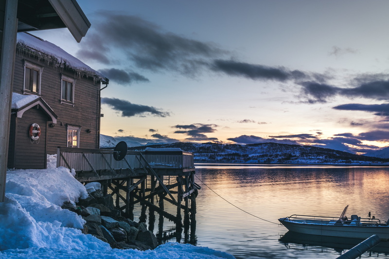 cold temperature, outdoors, no people, jon, pier, white, scenics - nature, nautical vessel, snowcapped mountain, beauty in nature, water, cloud - sky, snow