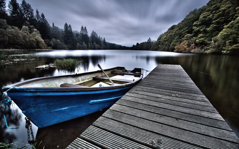 1080P, blue, boat, jon, Photography, HDR