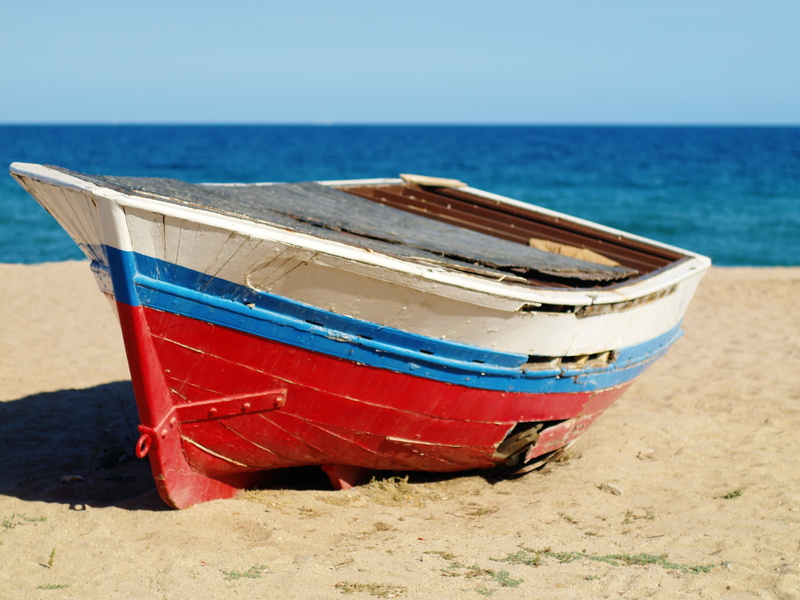 retro, summer, ship, mediterranean, sailboat, land, 2K, horizon, sky, boat, transportation, nautical Vessel, horizon over water, red, rowboat, old, day
