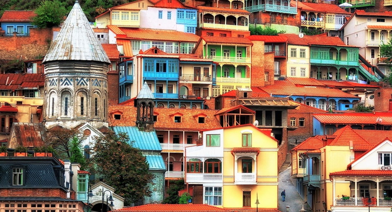 Georgia, Colorful, 1080P, Tbilisi, Man Made, Town, House