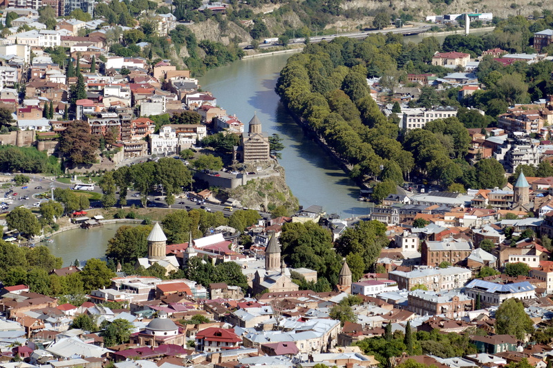 5K, tbilisi, plant, building, water, town, residential district, built structure, high angle view, orthodox, nature, panorama, community, capital, house