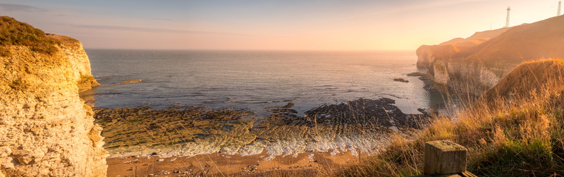 uk, flamborough head, land, seascape, sunrise, rock, no people, britain, coast, yorkshire, outdoors, cliff, coastline, sky, landscape, bright sunlight