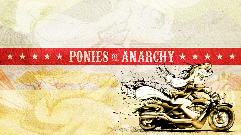 Sons Of Anarchy, TV Show, 1080P, My Little Pony, Applejack (My Little Pony), Crossover, Motorcycle