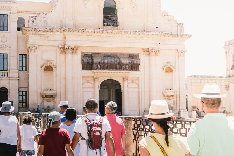 built structure, building exterior, lifestyles, adult, cathedral, the past, group of people, sicily, belief, sicilia, uniform, italy, noto cathedral, spirituality