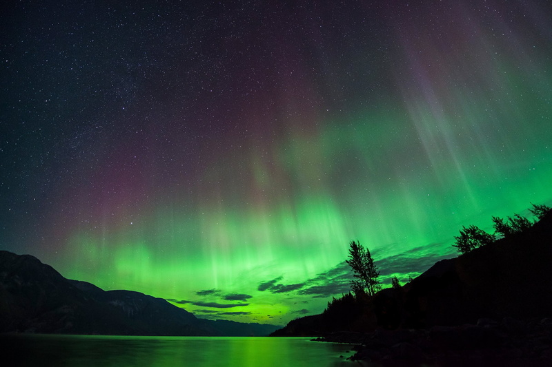 northern, kootenay, stars, 1080P, lake, lights