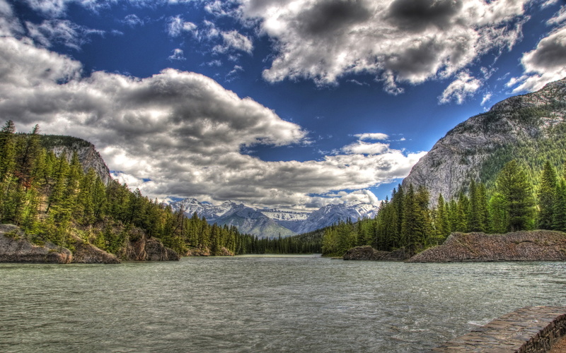 kootenay, canada, vermilion, rivers, nature, scenery, 2K, parks