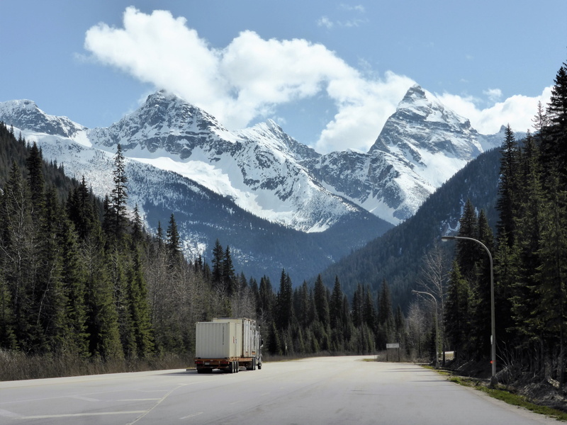beauty in nature, scenery, outdoors, plant, cloudy sky, 4K, highway, trees, revelstoke, land vehicle, cloud - sky, mode of transportation, panorama, landscape