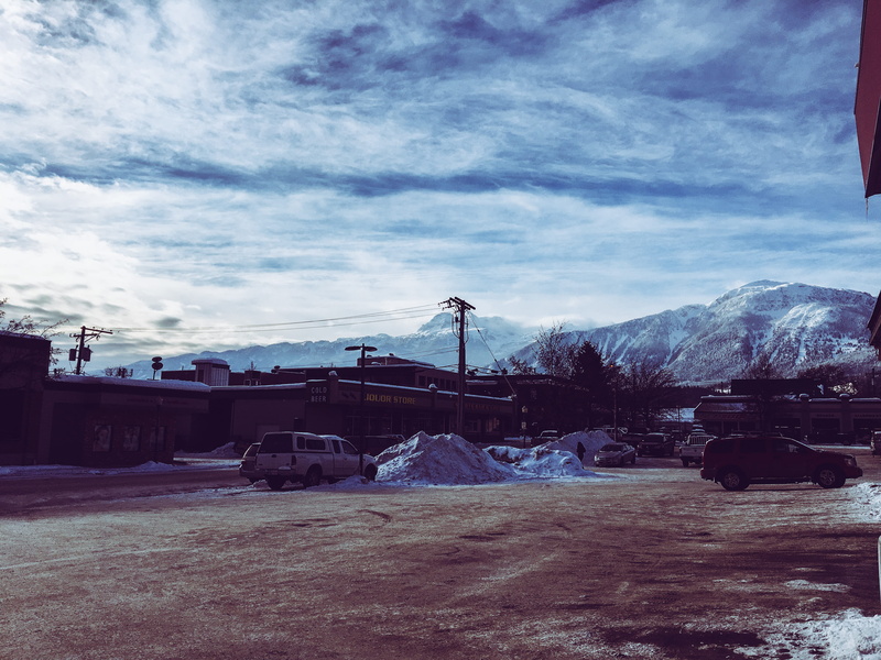 sky, canada, 415 victoria rd, land vehicle, no people, industry, winter, car, cloud - sky, snow, transportation, outdoors, mode of transportation, revelstoke