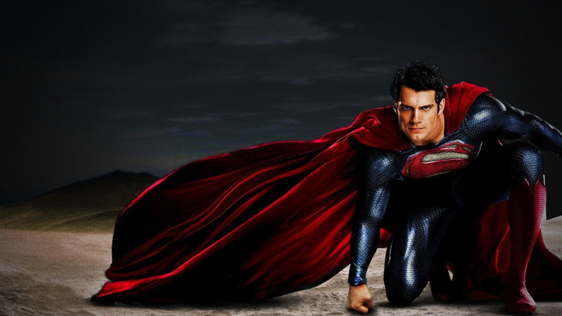 720P, man, actor, poster, black, movie, Superman, red, Henry Cavill, blue