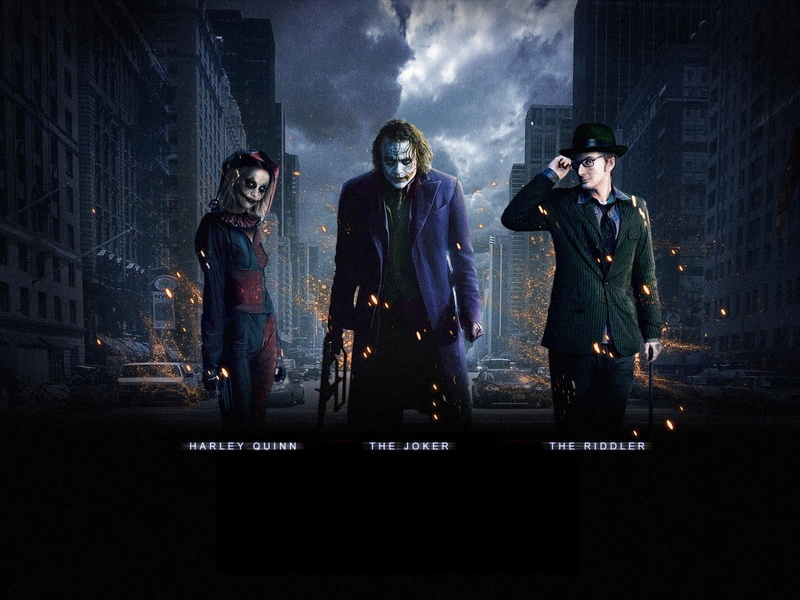 The Riddler, Harley Quinn, Joker, 720P, Batman, Riddler (DC Comics)