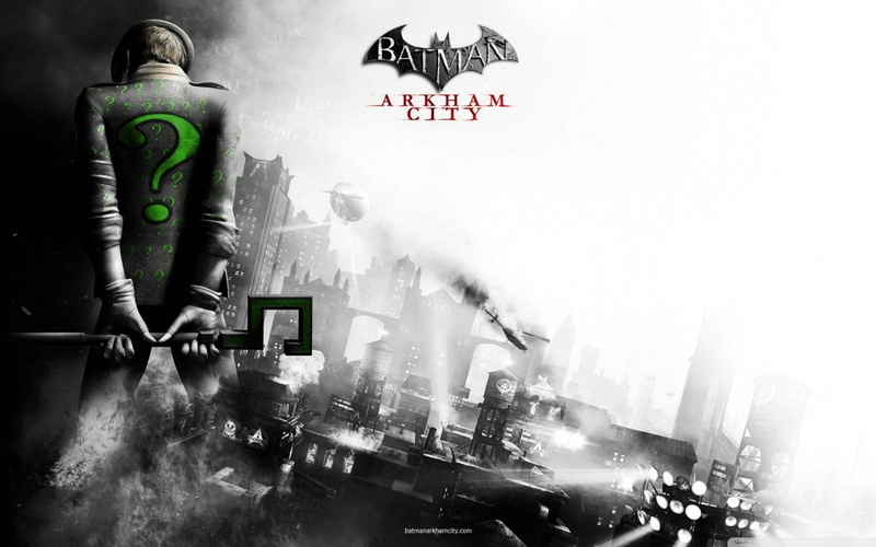 1080P, riddler, batman, arkham, city, back
