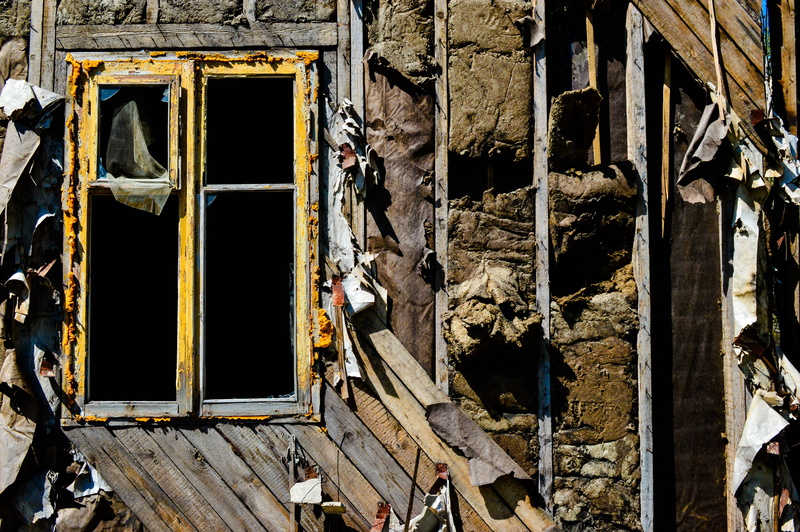 abandoned, the façade of the, renovation, window, obsolete, house, 5K, architecture, building, the demolition of the house, broken, wall - building feature