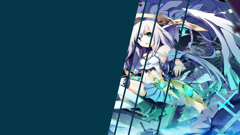 720P, chillstep, anime, anime girls, white hair, gun, wings