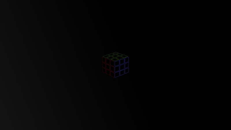 black background, Photoshop, 1080P, cube, minimalism