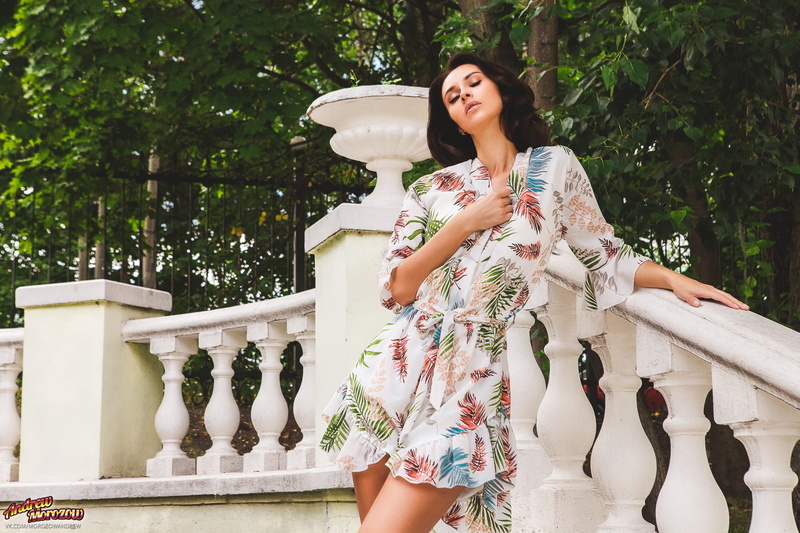 trees, closed eyes, dress, portrait, 2K, women, Andrew Morozow