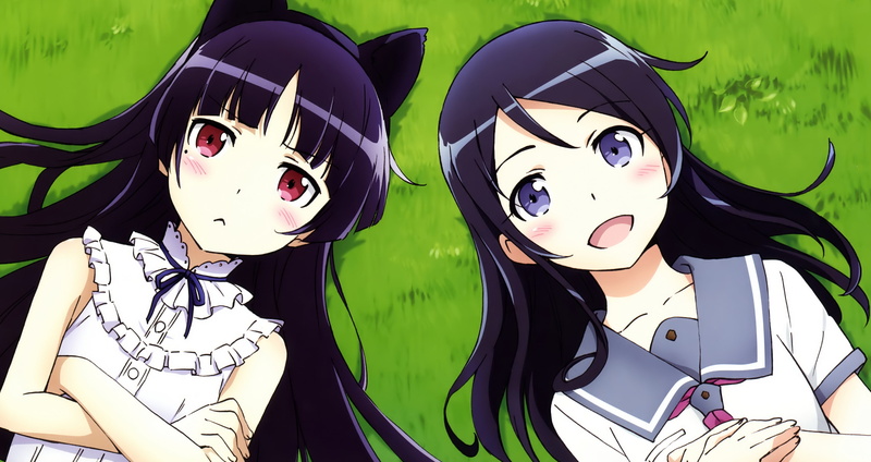 Anime, Red Eyes, Ayase Aragaki, Oreimo, Ruri Gokō, 2K