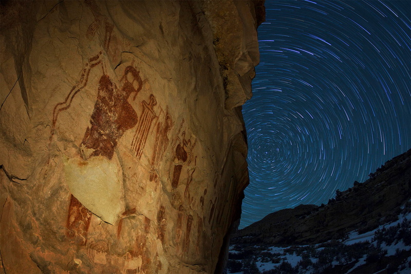 USA, we can more, stars, petroglyphs, 8000 years, Utah, state, sego canyon, 1080P, the cycle, night, rock paintings