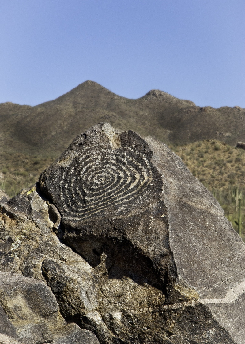 petroglyph, no people, ancient civilization, land, solid, tranquility, travel, ancient, tucson, nature, rock, sky, rock - object, arizona, the past, day