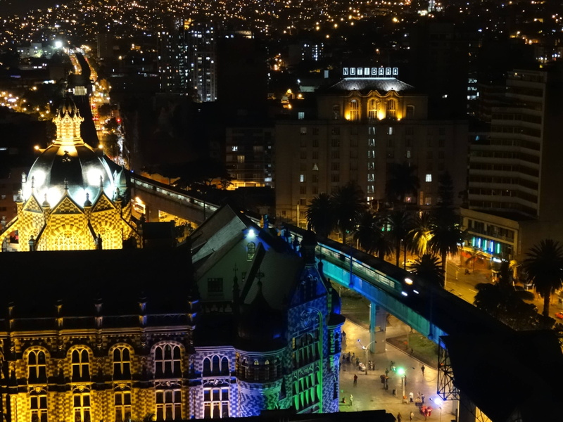 cityscape, luxury, outdoors, photo, christmas, decoration, medellin, architecture, glowing, gray, concrete, tourism, office building exterior, night, city