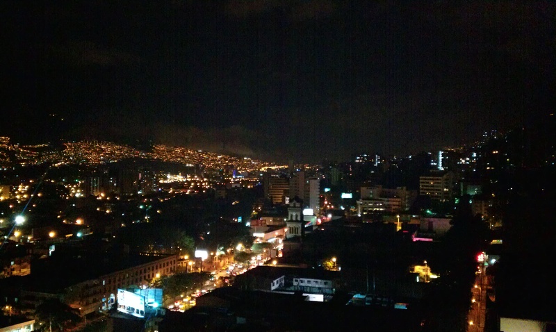metropolis, night, glowing, tower, lighting equipment, built structure, view, nightlife, urban, medellin, no people, panoramic, landmark, night scene, cityscape